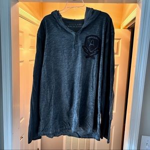 Affliction 3xl hooded shirt